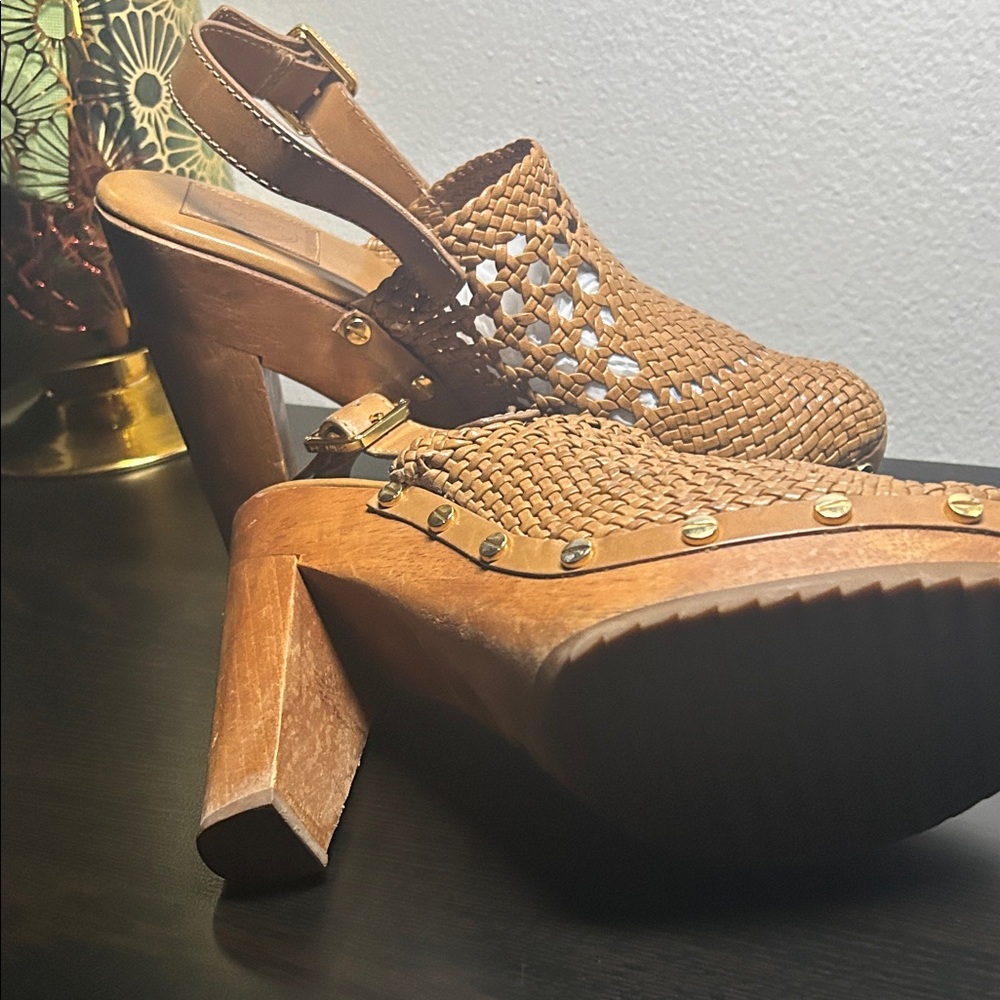 Tory Burch Woven TanWomen's Slingback Shoes(better4thick ft!) send offers pls!! - Picture 6 of 8